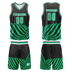 Benutzerdefinierter Grün Basketball Jersey Uniform Anzug gedruckt Ihr Logo Name Nummer