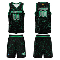 Benutzerdefinierter Grün Basketball Jersey Uniform Anzug gedruckt Ihr Logo Name Nummer