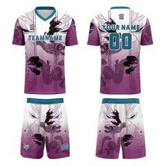 Benutzerdefinierte Lila Blau Trikots für Männer Frauen Personalisierte Fußball Uniformen für Erwachsene und Kind