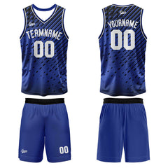 Benutzerdefinierter Blau Basketball Jersey Uniform Anzug gedruckt Ihr Logo Name Nummer