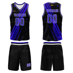 Benutzerdefinierter Lila Basketball Jersey Uniform Anzug gedruckt Ihr Logo Name Nummer