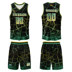 Benutzerdefinierter Grün Basketball Jersey Uniform Anzug gedruckt Ihr Logo Name Nummer