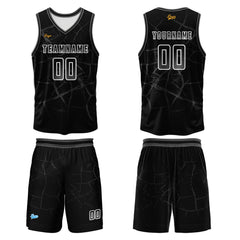 Benutzerdefinierter Schwarze Esche Basketball Jersey Uniform Anzug gedruckt Ihr Logo Name Nummer