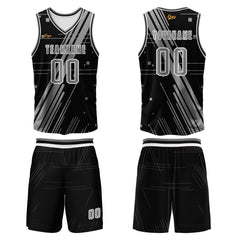 Benutzerdefinierter Asche Basketball Jersey Uniform Anzug gedruckt Ihr Logo Name Nummer
