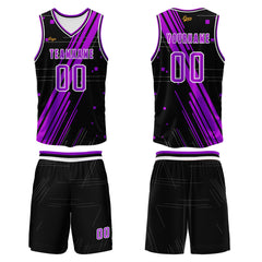 Benutzerdefinierter Rose Lila Basketball Jersey Uniform Anzug gedruckt Ihr Logo Name Nummer