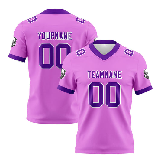 Benutzerdefinierte Rosa Lila Fußball Trikots Personalisierter Name Nummer Logo