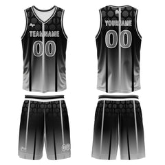 Benutzerdefinierter Schwarz Basketball Jersey Uniform Anzug gedruckt Ihr Logo Name Nummer