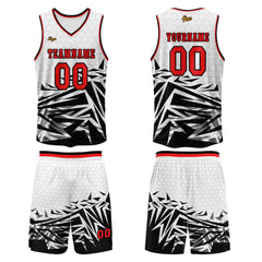 Benutzerdefinierter Rot Schwarz Basketball Jersey Uniform Anzug gedruckt Ihr Logo Name Nummer