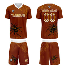 Benutzerdefinierte Orange Trikots für Männer Frauen Personalisierte Fußball Uniformen für Erwachsene und Kind