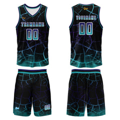 Benutzerdefinierter Blau Violett Basketball Jersey Uniform Anzug gedruckt Ihr Logo Name Nummer