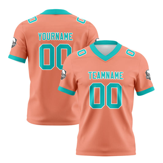 Benutzerdefinierte Rosa Cyan Fußball Trikots Personalisierter Name Nummer Logo
