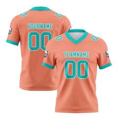 Benutzerdefinierte Rosa Cyan Fußball Trikots Personalisierter Name Nummer Logo