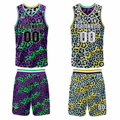 Benutzerdefinierte Lila Eisberg Blau Reversible Basketball Jersey Personalisierte Print Name Nummer Logo