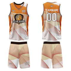 Benutzerdefinierter Orange Basketball Jersey Uniform Anzug gedruckt Ihr Logo Name Nummer
