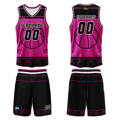 Benutzerdefinierter Weiß Rose Basketball Jersey Uniform Anzug gedruckt Ihr Logo Name Nummer