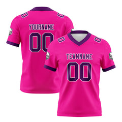 Benutzerdefinierte Rosa Lila Fußball Trikots Personalisierter Name Nummer Logo