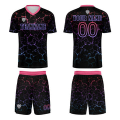 Benutzerdefinierte Schwarz Rose Rot Trikots für Männer Frauen Personalisierte Fußball Uniformen für Erwachsene und Kind