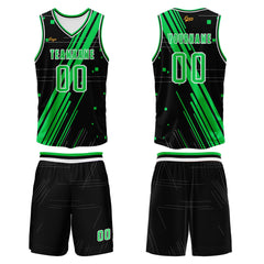 Benutzerdefinierter Grün Basketball Jersey Uniform Anzug gedruckt Ihr Logo Name Nummer