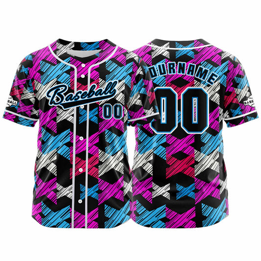 Benutzerdefiniert Schwarz Rosa Baseball Uniformen Drucken für Jungs Mädchen und Kinder Machen Ihr Team Mehr Vielfältig