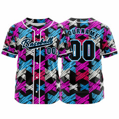 Benutzerdefiniert Schwarz Rosa Baseball Uniformen Drucken für Jungs Mädchen und Kinder Machen Ihr Team Mehr Vielfältig