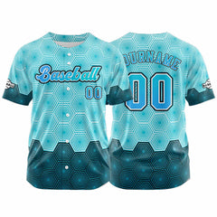 Benutzerdefiniert Blau Baseball Uniformen Drucken für Jungs Mädchen und Kinder Machen Ihr Team Mehr Vielfältig