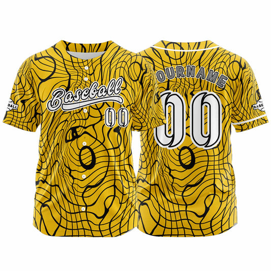 Benutzerdefiniert Gelb Baseball Uniformen Drucken für Jungs Mädchen und Kinder Machen Ihr Team Mehr Vielfältig