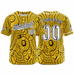 Benutzerdefiniert Gelb Baseball Uniformen Drucken für Jungs Mädchen und Kinder Machen Ihr Team Mehr Vielfältig