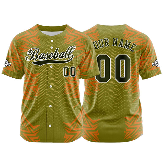 Benutzerdefiniert Grün Orange Baseball Uniformen Drucken für Jungs Mädchen und Kinder Machen Ihr Team Mehr Vielfältig