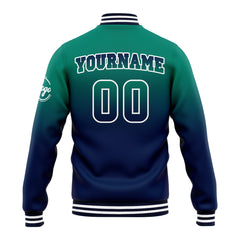 Benutzerdefinierte Verlauf Varsity-Jacke. Letterman-Jacke Grüne Marine