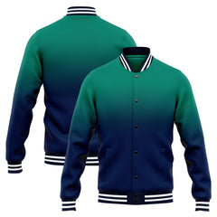 Benutzerdefinierte Verlauf Varsity-Jacke. Letterman-Jacke Grüne Marine
