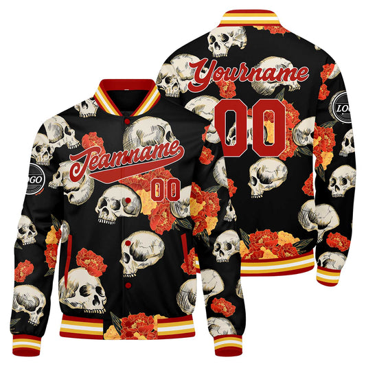 Benutzerdefinierte Peony Varsity-Jacke. Letterman-Jacke für Männer, Frauen und Jugendliche