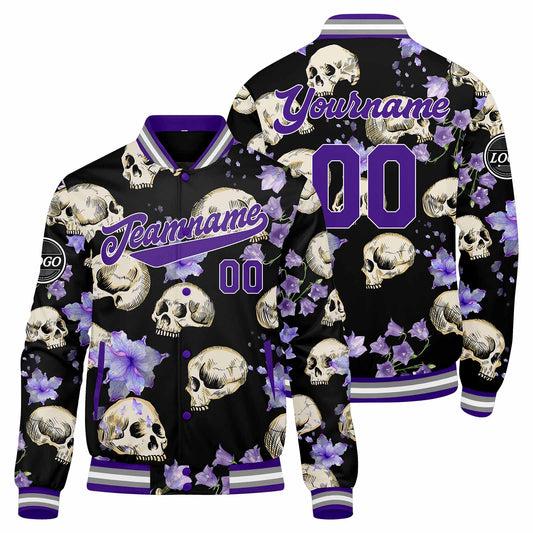 Benutzerdefinierte Lilie des Tals Varsity-Jacke. Letterman-Jacke für Männer, Frauen und Jugendliche