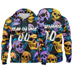 Benutzerdefinierter Sweatshirt-Hoodie für Mann, Frau, Mädchen, Junge. Drucken Sie Ihr Logo, Ihren Namen und Ihre Nummer Lila&Grün