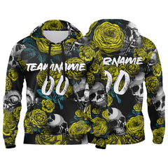 Benutzerdefinierter Sweatshirt-Hoodie für Mann, Frau, Mädchen, Junge. Drucken Sie Ihr Logo, Ihren Namen und Ihre Nummer Gelb