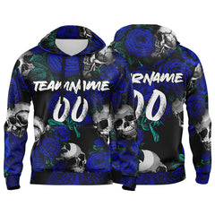 Benutzerdefinierter Sweatshirt-Hoodie für Mann, Frau, Mädchen, Junge. Drucken Sie Ihr Logo, Ihren Namen und Ihre Nummer Royal