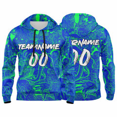 Benutzerdefinierter Sweatshirt-Hoodie für Mann, Frau, Mädchen, Junge. Drucken Sie Ihr Logo, Ihren Namen und Ihre Nummer Royal Grün