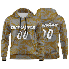 Benutzerdefinierter Sweatshirt-Hoodie für Mann, Frau, Mädchen, Junge. Drucken Sie Ihr Logo, Ihren Namen und Ihre Nummer Braun&Grau