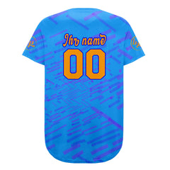 Benutzerdefiniert Blau Lila Personalisierter Baseball Jersey mit Farbverlauf Team Uniform mit Namen und Nummer