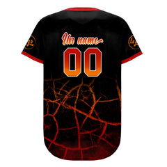 Benutzerdefiniert Schwarz Rot Personalisierter Baseball Jersey mit Farbverlauf Team Uniform mit Namen und Nummer