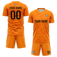 Benutzerdefinierte Orange Fußball Trikots für Männer Frauen Personalisierte Fußball Uniformen für Erwachsene und Kind