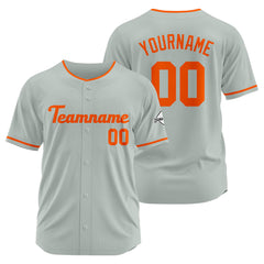 Benutzerdefinierte Authentisch Baseball-Trikot Grau-Orange
