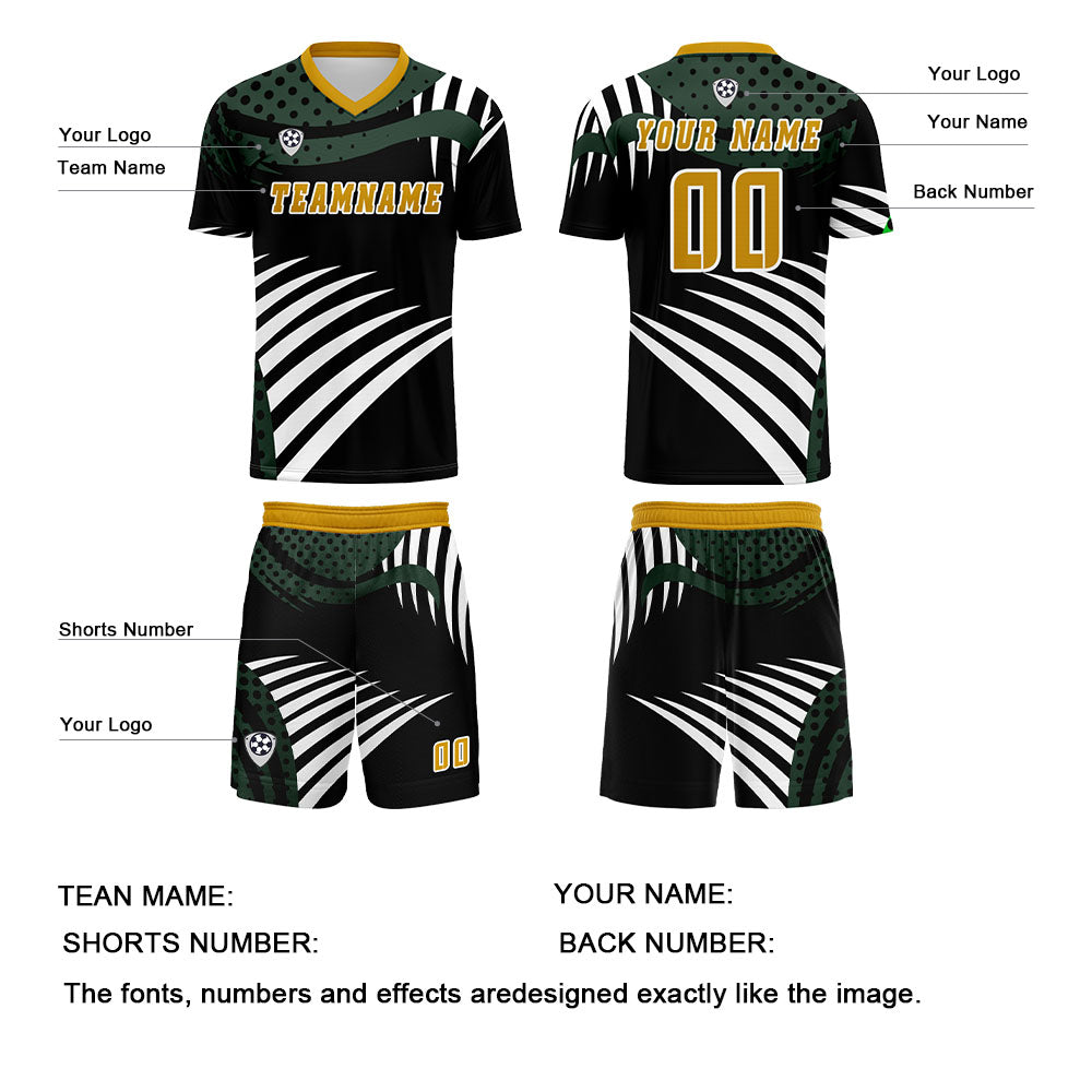 Benutzerdefinierte Grün Gelb Trikots für Männer Frauen Personalisierte Fußball Uniformen für Erwachsene und Kind
