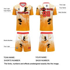 Benutzerdefinierte Orange Rot Trikots für Männer Frauen Personalisierte Fußball Uniformen für Erwachsene und Kind