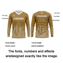 Kundenspezifisches Gold Weiß Basketball Fußball Schießen langes T-Shirt für Erwachsene und Kinder