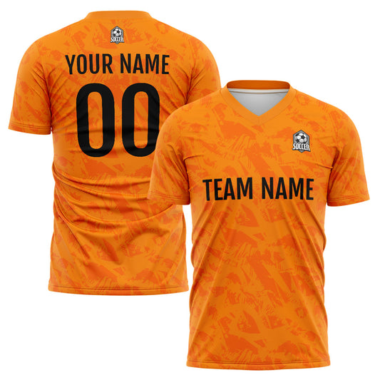 Benutzerdefinierte Orange Fußball Trikots für Männer Frauen Personalisierte Fußball Uniformen für Erwachsene und Kind