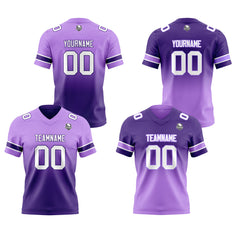 Benutzerdefinierte Lila Reversibel Genäht Fußball Trikot Personalisierte Gradient Fußball Shirts für Männer gedruckt Team Name Nummer Logo