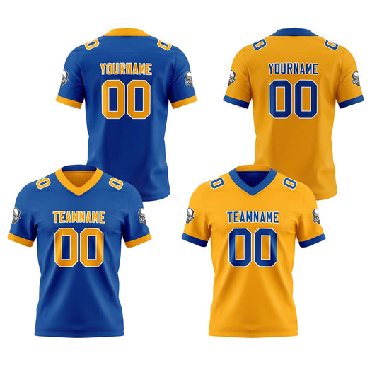 Benutzerdefinierte Royal Orange Reversibel Genäht Fußball Trikot Personalisierte Fußball Shirts für Männer gedruckt Team Name Nummer Logo