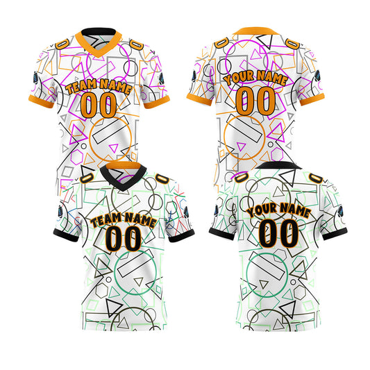 Benutzerdefinierte Rosa Grün Reversibel Fußball Trikot Personalisierte Gradient Fußball Shirts für Männer gedruckt Team Name Nummer Logo