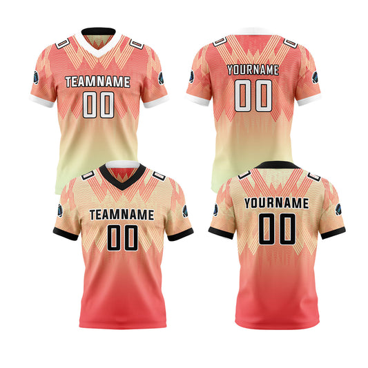 Benutzerdefinierte Fleisch Rosa Reversibel Fußball Trikot Personalisierte Gradient Fußball Shirts für Männer gedruckt Team Name Nummer Logo