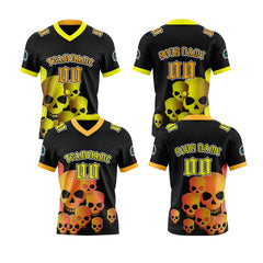 Benutzerdefinierte Schwarz Orange Reversibel Fußball Trikot Personalisierte Gradient Fußball Shirts für Männer gedruckt Team Name Nummer Logo